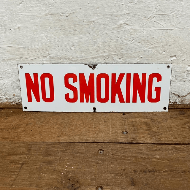 1950’s/ 60’s “NO SMOKING” Enamel Sign