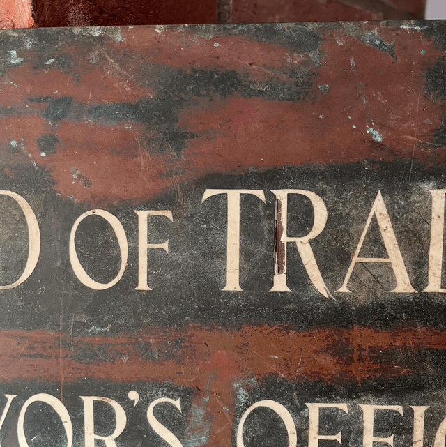 20th Century “BOARD OF TRADE SURVEYOR’S OFFICE” Industrial Sign 