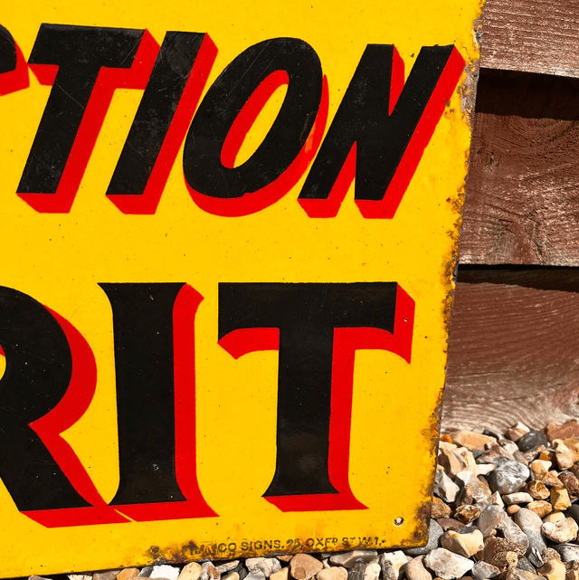 1920’s/ 30’s Pratt’s Perfection Spirit Enamel Advertising Sign 