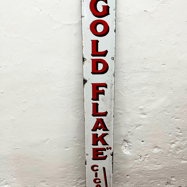 Early 20th Century WILL’S “GOLD FLAKE” Cigarettes Enamel Advertising Sign