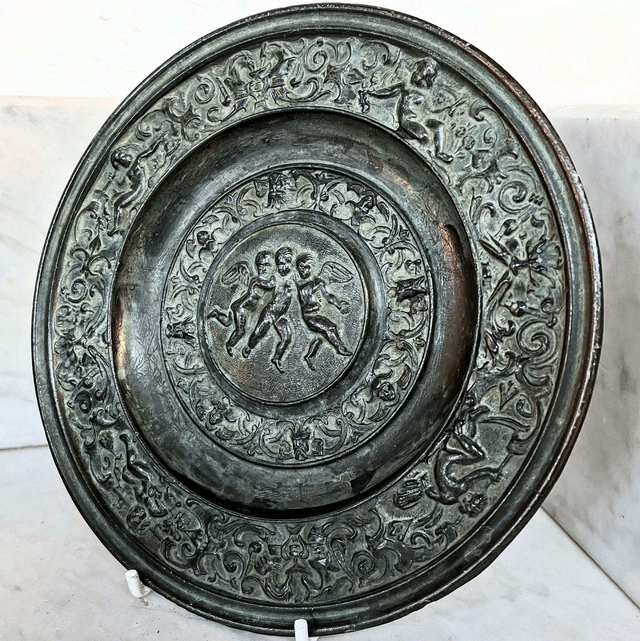 A 19th Century Victorian Grand Tour Bronze Plate 