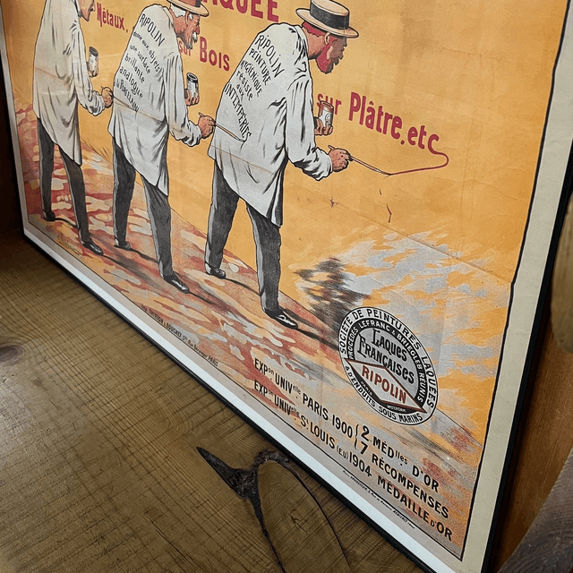 A Framed Vintage French Advertising Poster For Ripolin Paint
