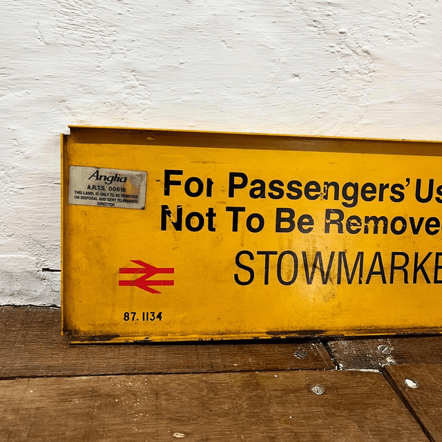 1987 British Railway Luggage Trolley Sign, Specifically From Stowmarket Station