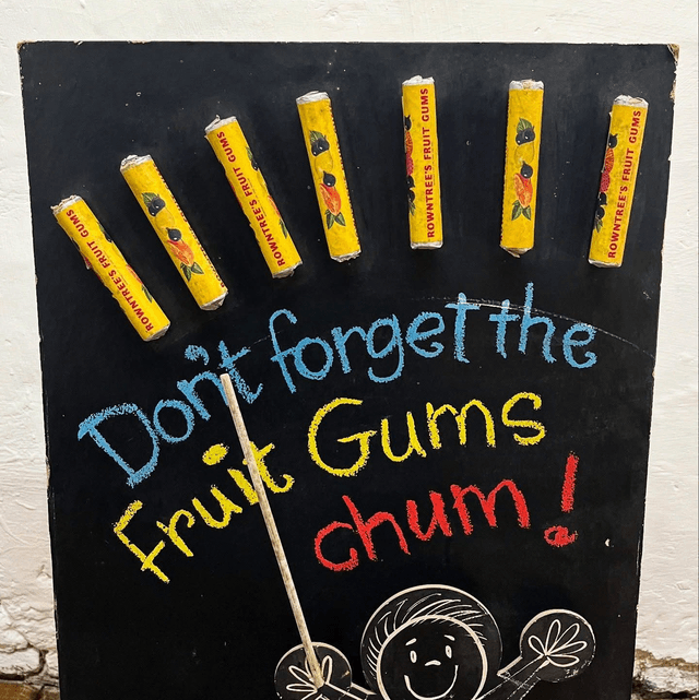 1966 Rowntree’s Fruit Gums Confectioners Battery Powered Advertising Showcard