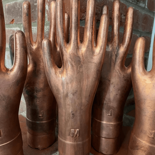Set of 5 French 1930’s/ 40’s Copper Glove Molds