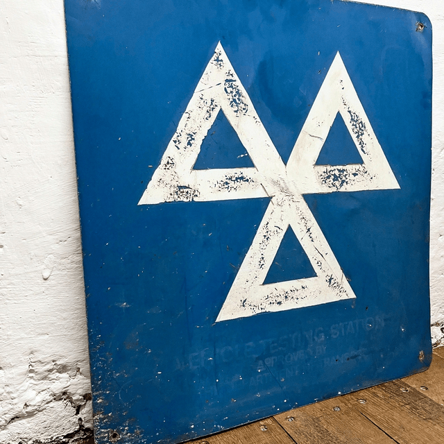 Vintage M.O.T Testing Station Original Garage Workshop Sign 