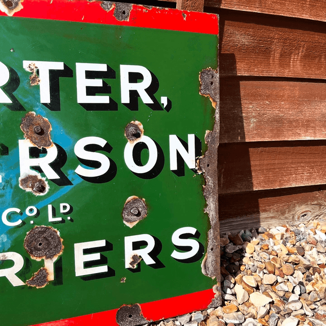 1930’s Enamel Advertising Sign For Carter, Paterson & Co. Ltd. Carriers 