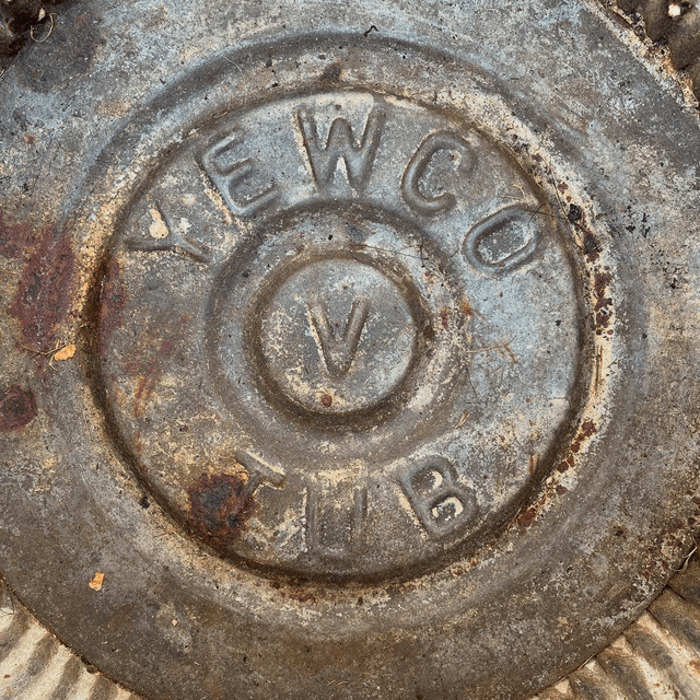 1920’s/ 30’s Galvanised Steel Chevron “Dolly Tub” By Yewco Tubs 