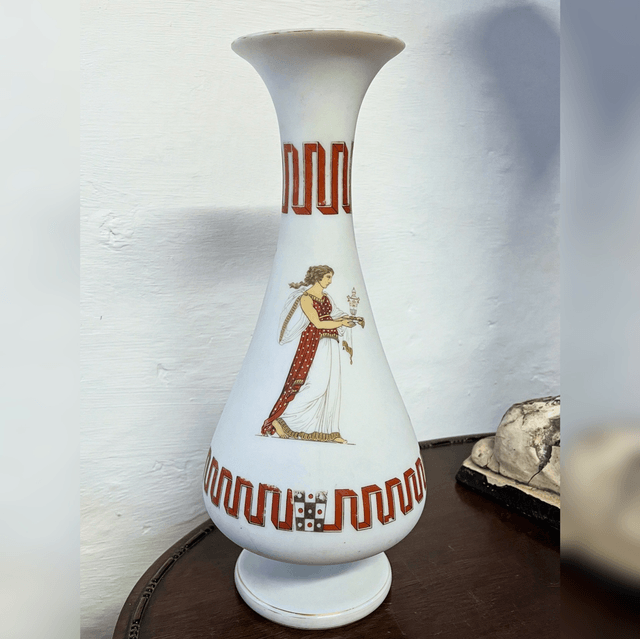 A 19th Century Harrach Neoclassical Opaline Glass Vase