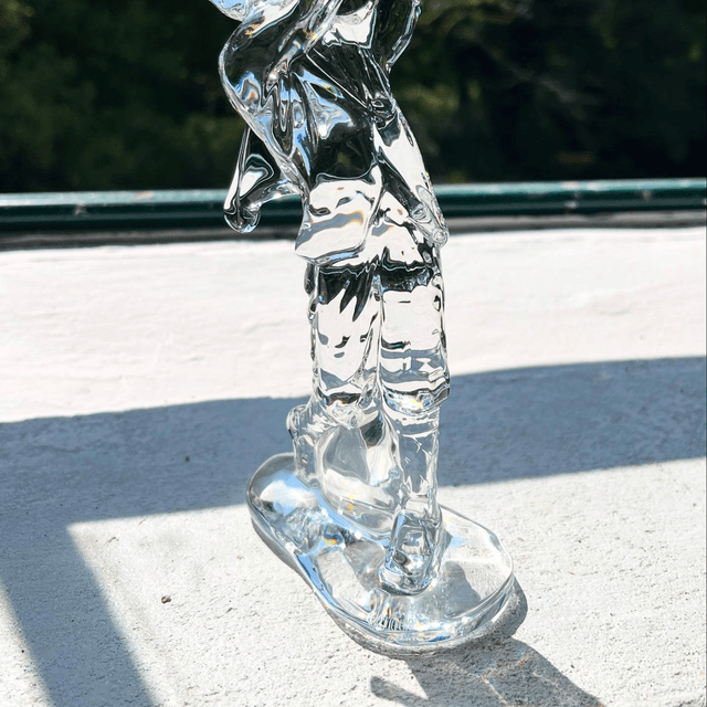 Waterford Crystal Glass Golfer Art Statue Signed