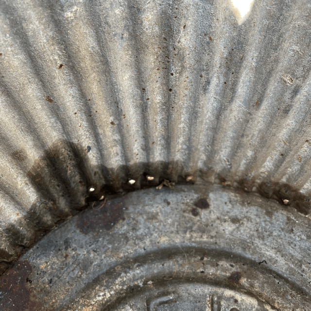 1920’s/ 30’s Galvanised Steel Chevron “Dolly Tub” By Yewco Tubs 