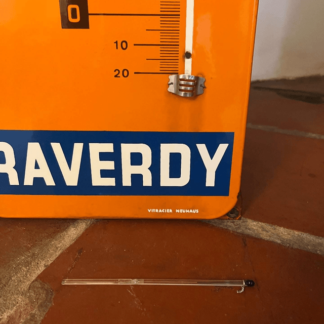 French Coffee “Café Total Raverdy” Thermometer Enamel Sign
