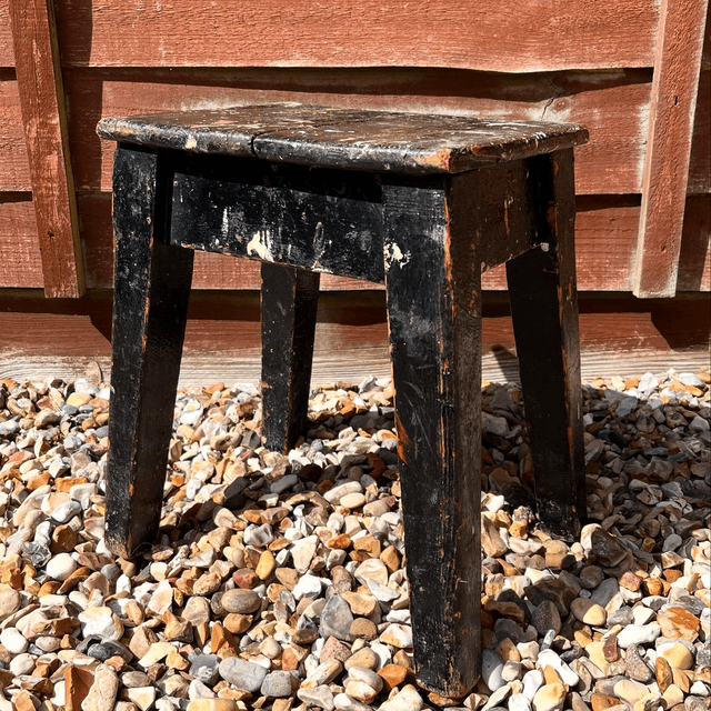 20th Century Small Wooden Rustic Stool