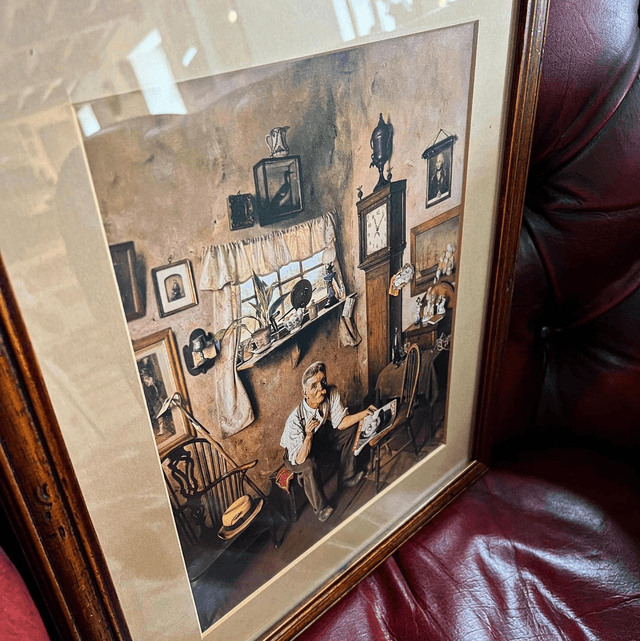 A Framed Print Of The Original 1943 Oil On Canvas “He’s Worth Framing” by Charles Spencelayh