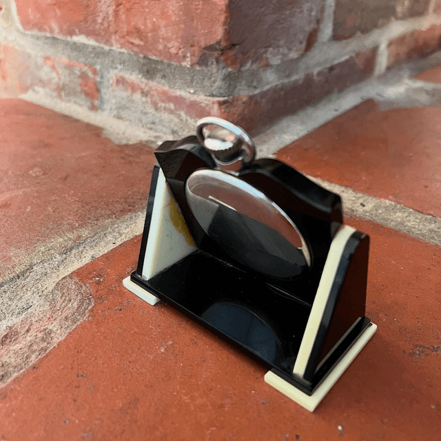 1930’s Bakelite Art Deco Period Pocket Watch Holder And Smiths Empire Pocket Watch