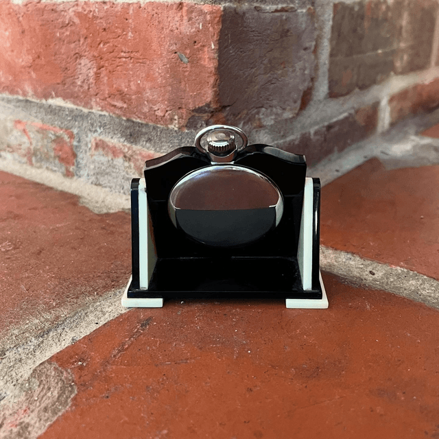 1930’s Bakelite Art Deco Period Pocket Watch Holder And Smiths Empire Pocket Watch