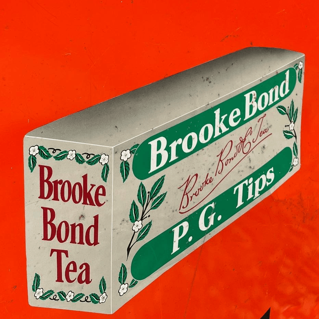 1930’s/ 40’s Brooke Bond Tea P. G. Tips Pictorial Advertising Sign 