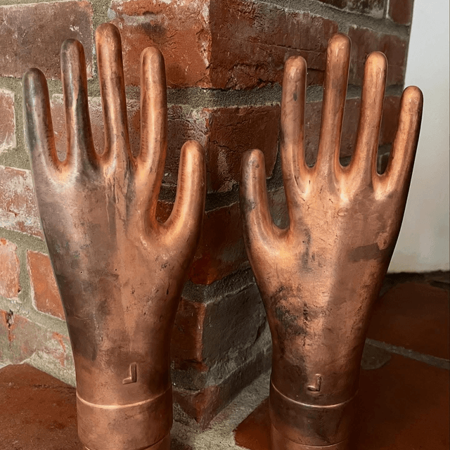 Set of 5 French 1930’s/ 40’s Copper Glove Molds