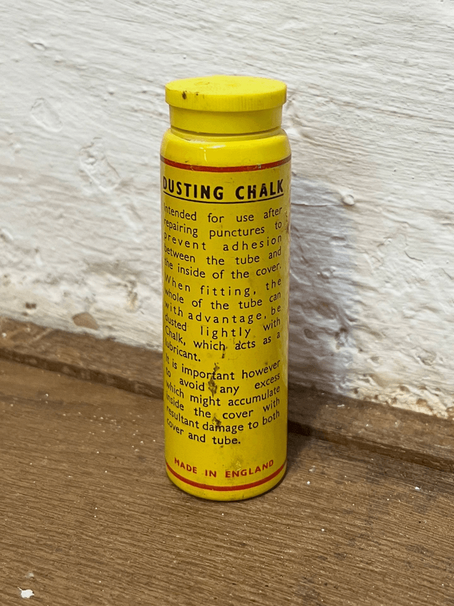 Two Vintage Dunlop Tyre Chalk Tins NEW/ OLD Stock