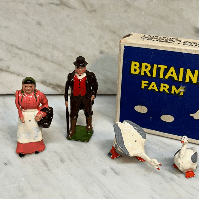 A New/ Old Stock Boxed Set Of Britains Farm Lead Toys 