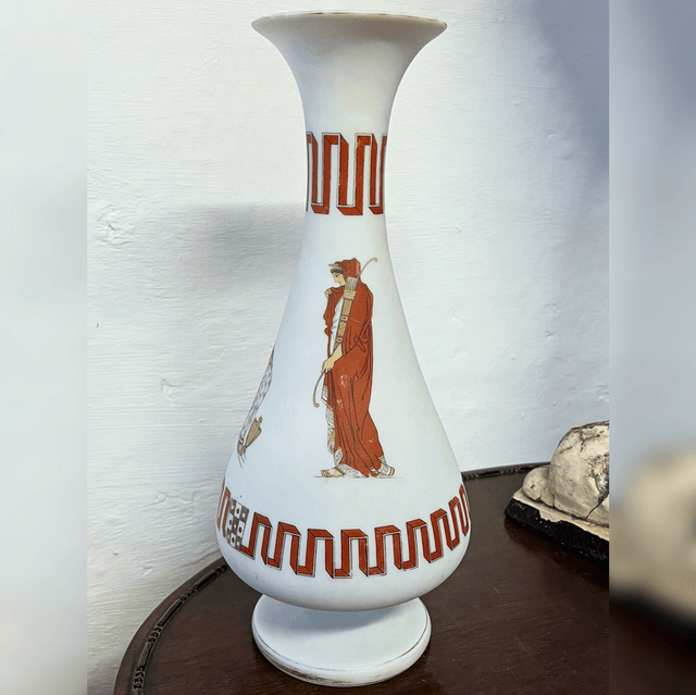 A 19th Century Harrach Neoclassical Opaline Glass Vase