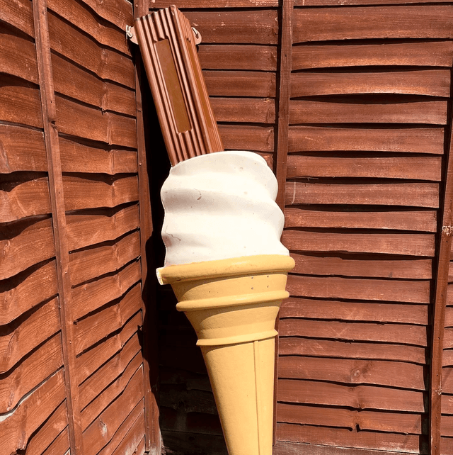 Huge 6ft 99 With Flake Fibreglass Ice Cream Advertising Sculpture  