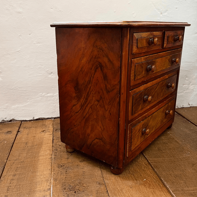 19th Century Victorian Collectors Chest Of Draws In Walnut