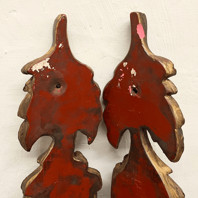 A Pair Of 20th Century Cast Resin Wall/ Window Plaques