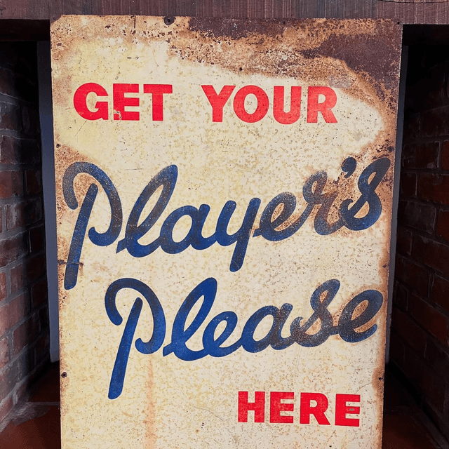 Large “Get Your Players Please Here” Sign