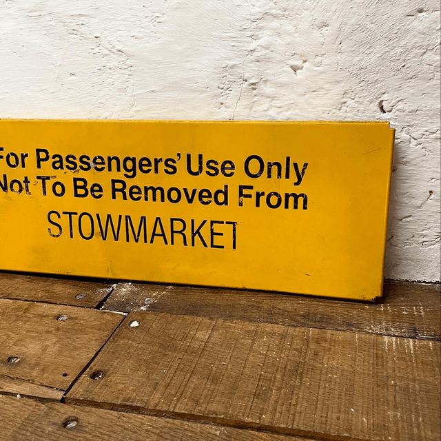 1987 British Railway Luggage Trolley Sign, Specifically From Stowmarket Station