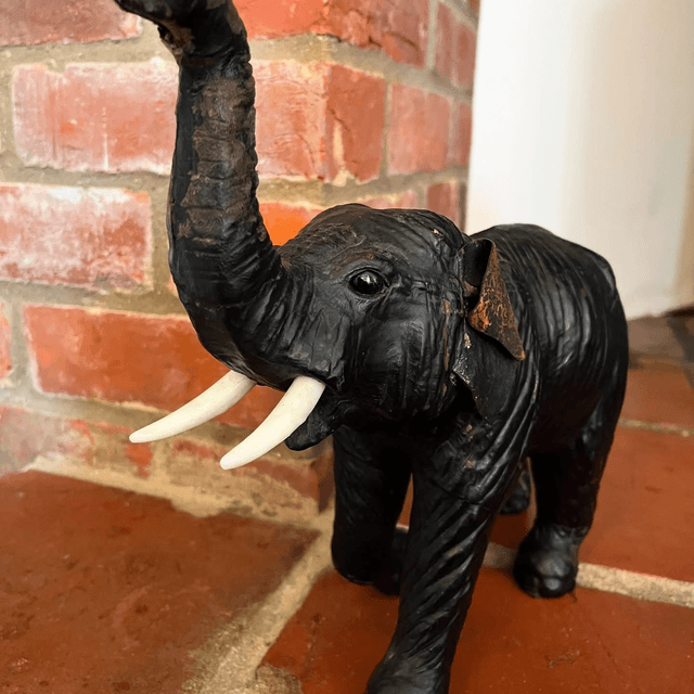 Liberty’s Of London Dark Brown Leather Elephant
