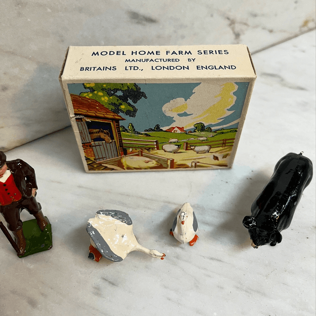 A New/ Old Stock Boxed Set Of Britains Farm Lead Toys 