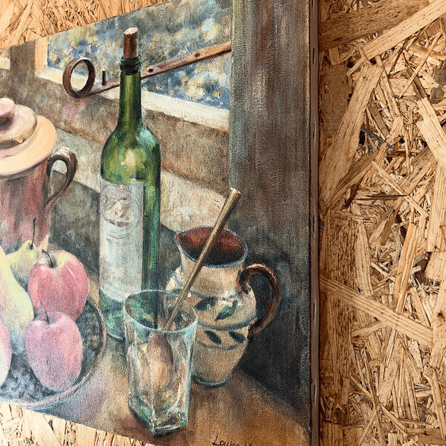 Still Life Oil On Canvas By Contemporary Artist Louise Millar Watt, Unframed, Signed