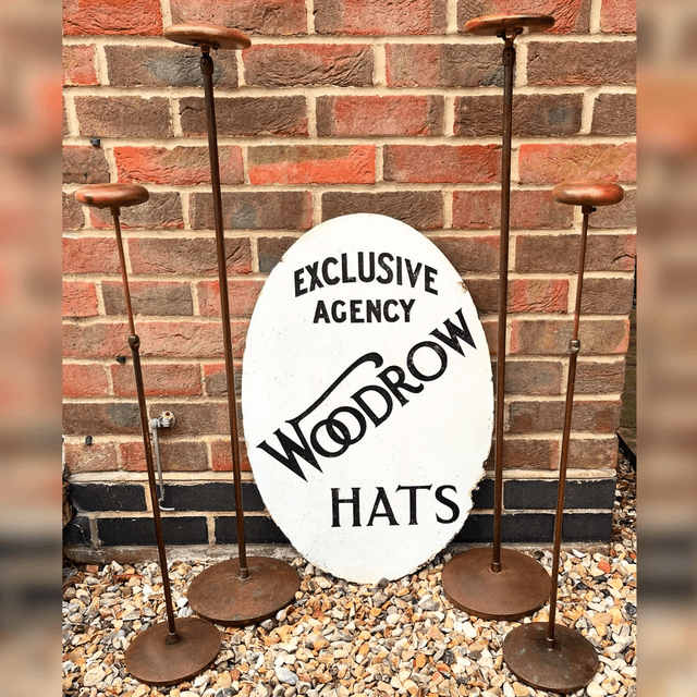 A Set Of Four 1920’s Copper Hat Stands By Renowned Shop Fitters Harris & Sheldon Ltd Birmingham
