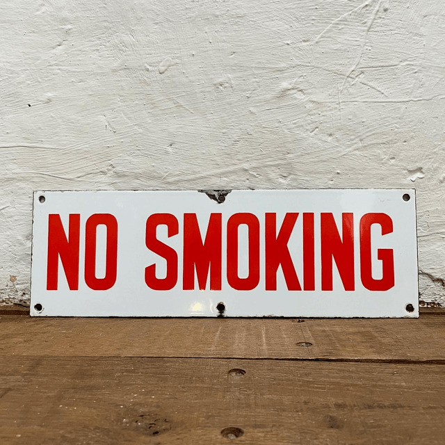 1950’s/ 60’s “NO SMOKING” Enamel Sign
