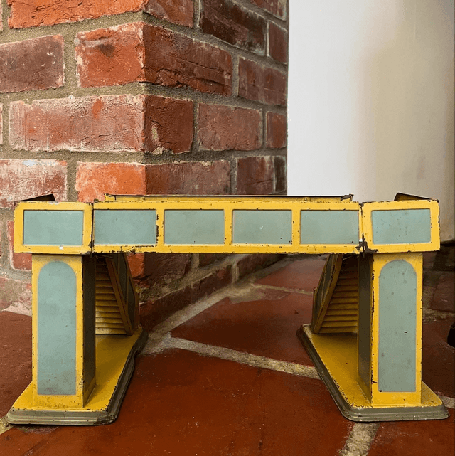 Vintage Bing 3-piece Tinplate Model Railway Footbridge “O” Gauge  