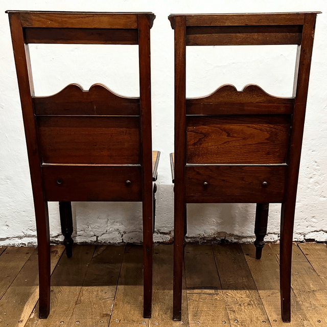 A Pair Of 19th Century Victorian Walnut Hall Chairs
