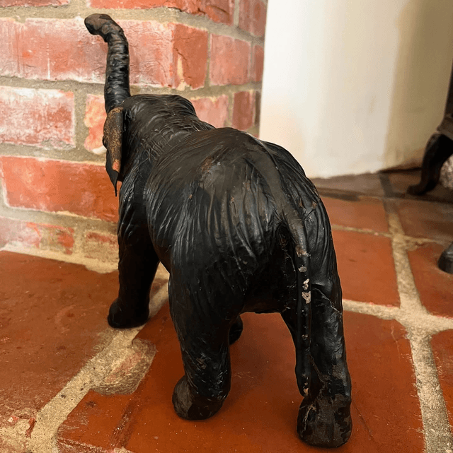 Liberty’s Of London Dark Brown Leather Elephant