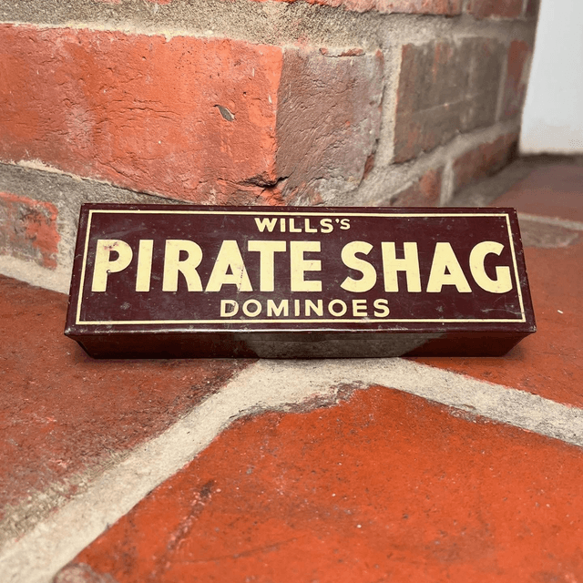 Set of 28 Wills’s Pirate Shag Dominoes Empire Size In Tin Box