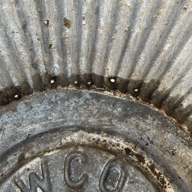 1920’s/ 30’s Galvanised Steel Chevron “Dolly Tub” By Yewco Tubs 