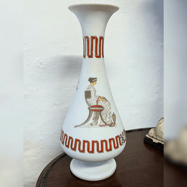 A 19th Century Harrach Neoclassical Opaline Glass Vase