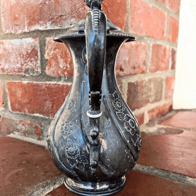 A 20th Century Ornate Silver Plate Serving Ewer 