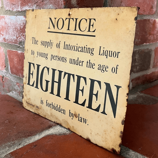 1951 Licensing Directive Sign For Licensed Premises