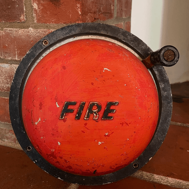 1960’s Vintage Hand Turn Fire Bell Midlands Perry Barr Metal Co. Ltd