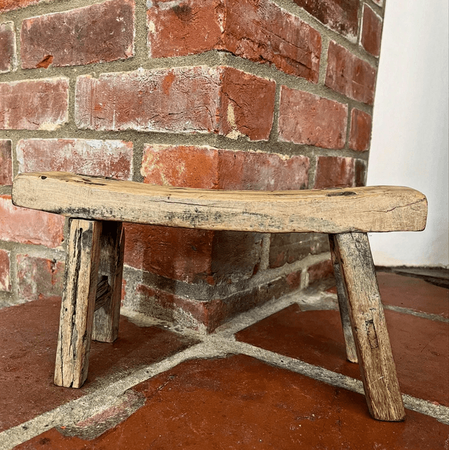 20th Century Small Wooden Milking Stool