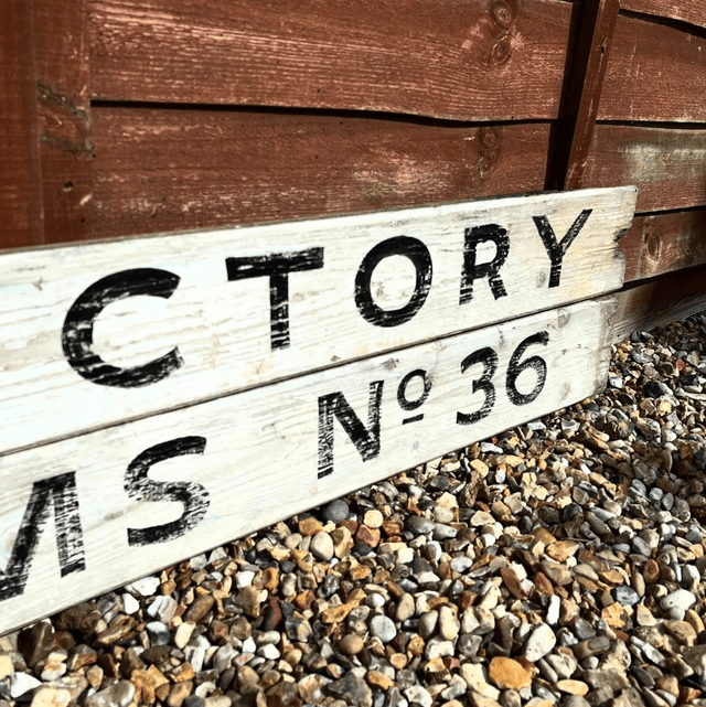 H.M.S VICTORY & “CUSTOMS No.36” Vintage Signs