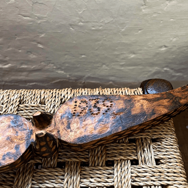 A Signed & Date Stamped Oceanic Art Carved Wood Crocodile