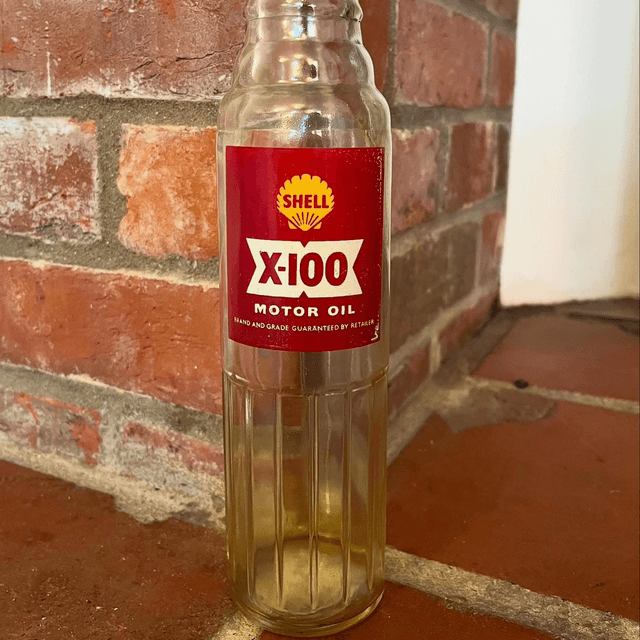 1950’s Shell X-100 One Pint Motor Oil Bottle
