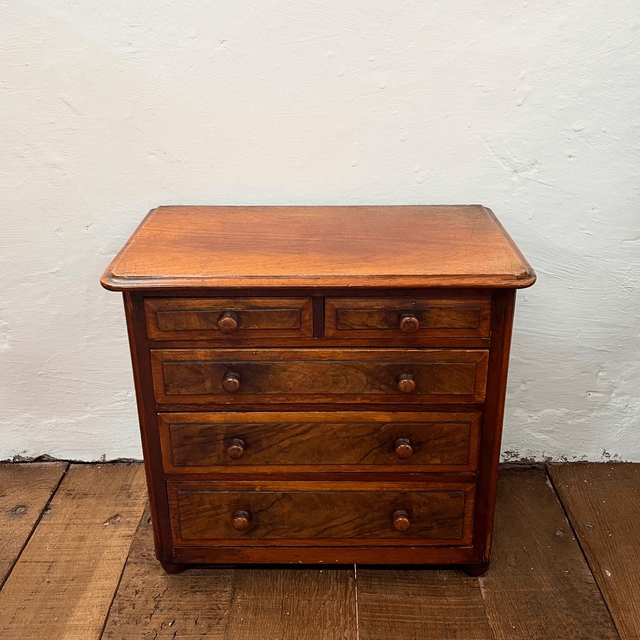 19th Century Victorian Collectors Chest Of Draws In Walnut