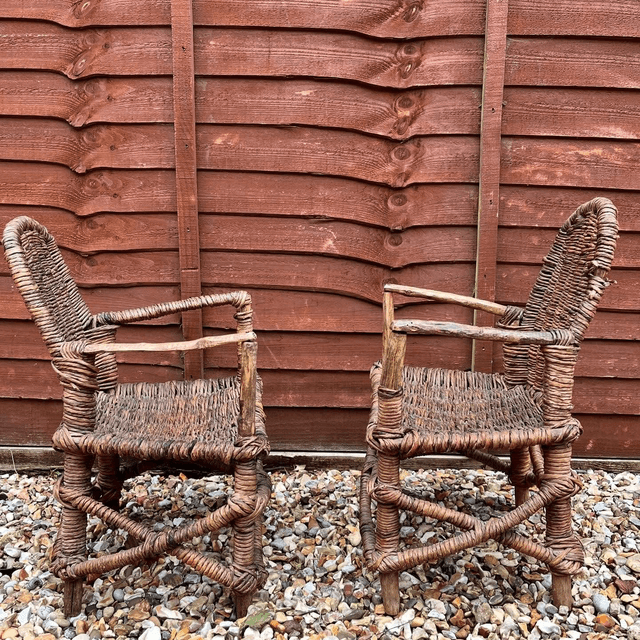 A Pair of 19th Century Folk Art Children’s Chairs